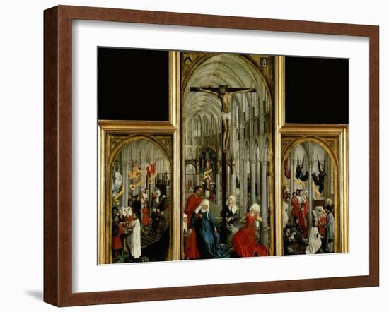 Altar of the Seven Sacraments, Painted Before 1450-Rogier van der Weyden-Framed Giclee Print