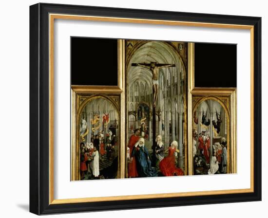 Altar of the Seven Sacraments, Painted Before 1450-Rogier van der Weyden-Framed Giclee Print