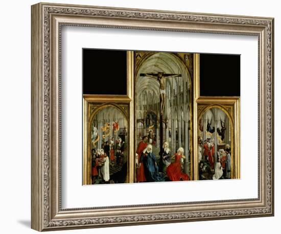 Altar of the Seven Sacraments, Painted Before 1450-Rogier van der Weyden-Framed Giclee Print