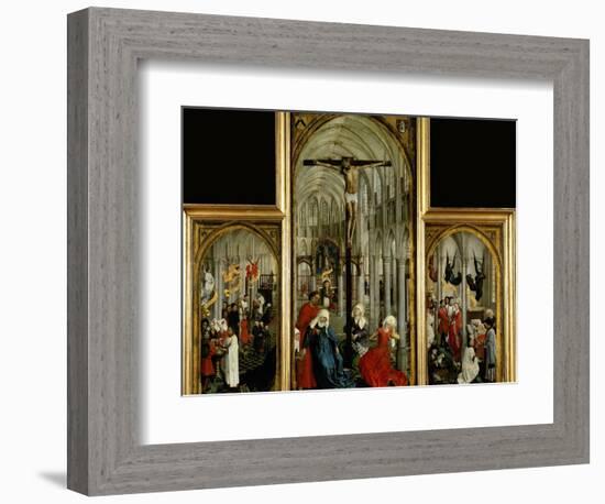 Altar of the Seven Sacraments, Painted Before 1450-Rogier van der Weyden-Framed Giclee Print