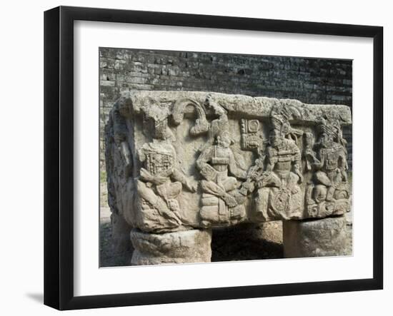 Altar Q, West Court, Copan Archaeological Park, Copan, UNESCO World Heritage Site, Honduras-null-Framed Photographic Print