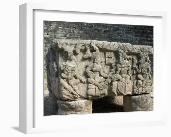 Altar Q, West Court, Copan Archaeological Park, Copan, UNESCO World Heritage Site, Honduras-null-Framed Photographic Print