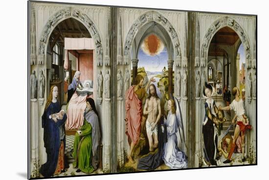 Altar with Scenes from the Legend of the John the Baptist-Rogier van der Weyden (Follower of)-Mounted Giclee Print