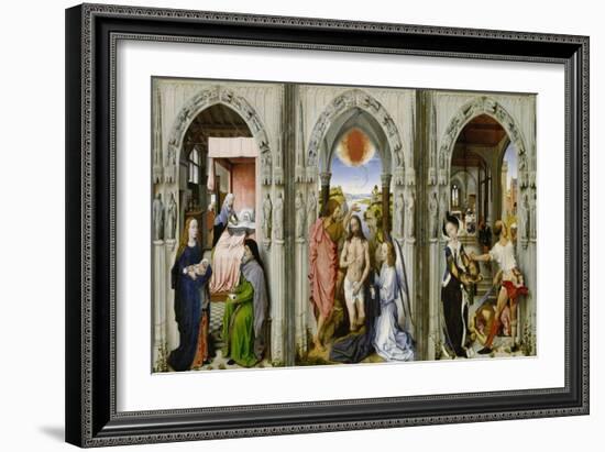 Altar with Scenes from the Legend of the John the Baptist-Rogier van der Weyden (Follower of)-Framed Giclee Print