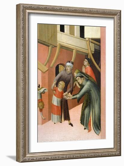 Altarpiece Entitled Blessed Agostino Novello and Stories of His Life-Simone Martini-Framed Giclee Print