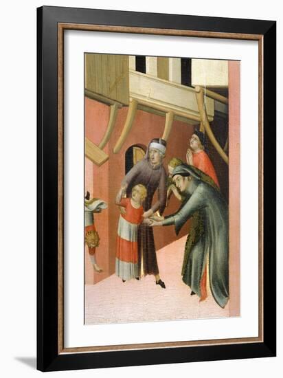 Altarpiece Entitled Blessed Agostino Novello and Stories of His Life-Simone Martini-Framed Giclee Print