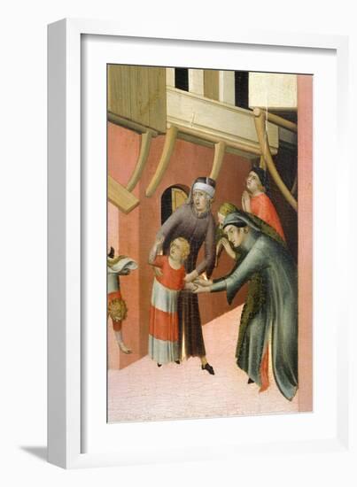 Altarpiece Entitled Blessed Agostino Novello and Stories of His Life-Simone Martini-Framed Giclee Print