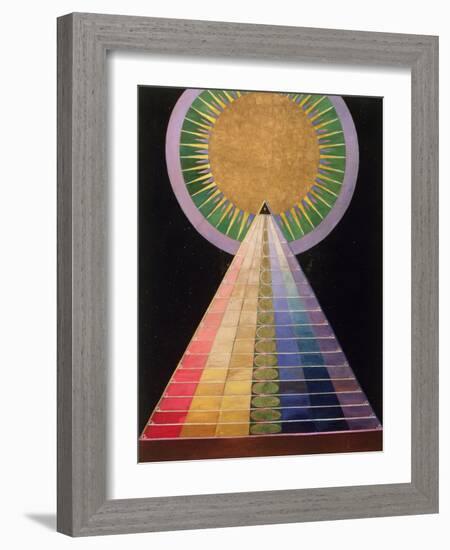 Altarpiece, Group X, Number 1, 1915 (Oil & Metal Leaf on Canvas)-Hilma af Klint-Framed Giclee Print