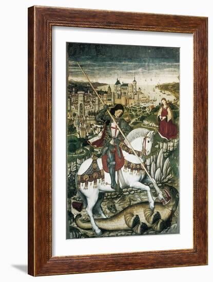 Altarpiece of Saint George-Pedro Nisart-Framed Art Print