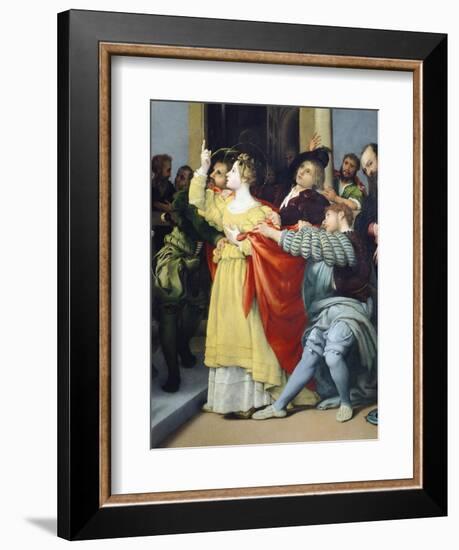 Altarpiece of Saint Lucia or Saint Lucia before the Judge, 1532-Lorenzo Lotto-Framed Giclee Print