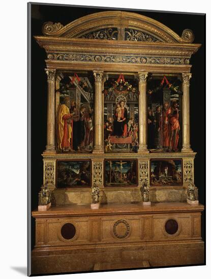 Altarpiece of Saint Zeno, with Saints Peter, Paul, John the Evangelist, Zeno-Andrea Mantegna-Mounted Photographic Print