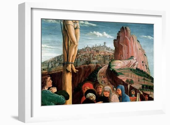 Altarpiece of San Zeno: Crucifixion. Detail. 1459-1460 (Tempera on Canvas)-Andrea Mantegna-Framed Giclee Print