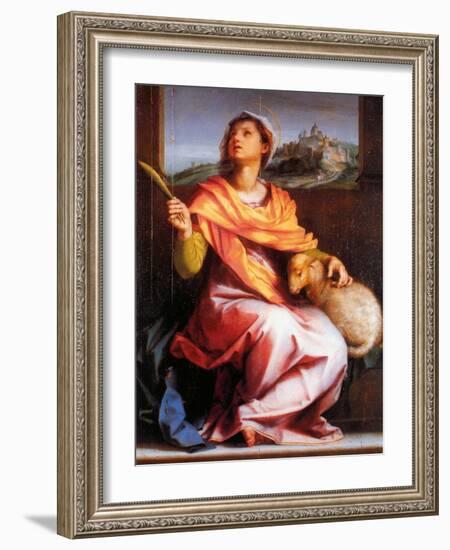 Altarpiece of St Agnes-null-Framed Giclee Print