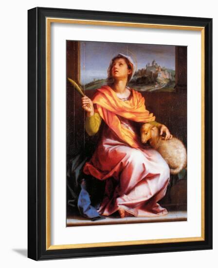 Altarpiece of St Agnes-null-Framed Giclee Print