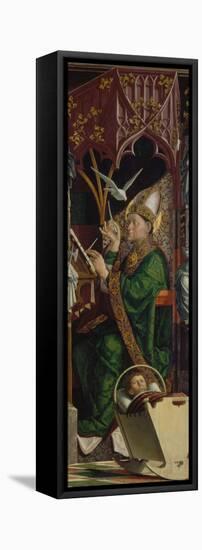 Altarpiece of the Four Latin Doctors, about 1480. Right Panel, Inner Part, St. Ambrose-Michael Pacher-Framed Premier Image Canvas