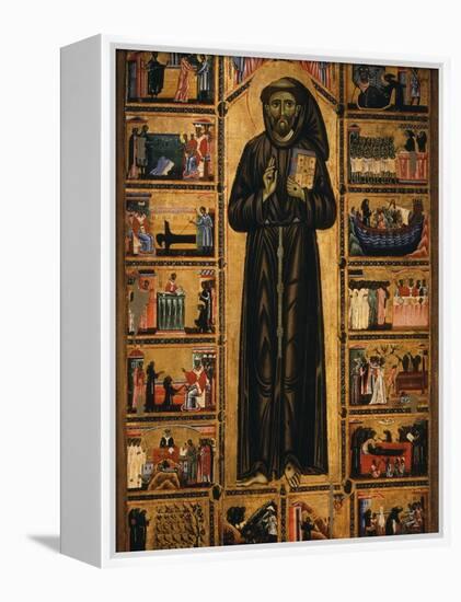 Altarpiece with Life of Saint Francis of Assisi-Tuscan School-Framed Premier Image Canvas