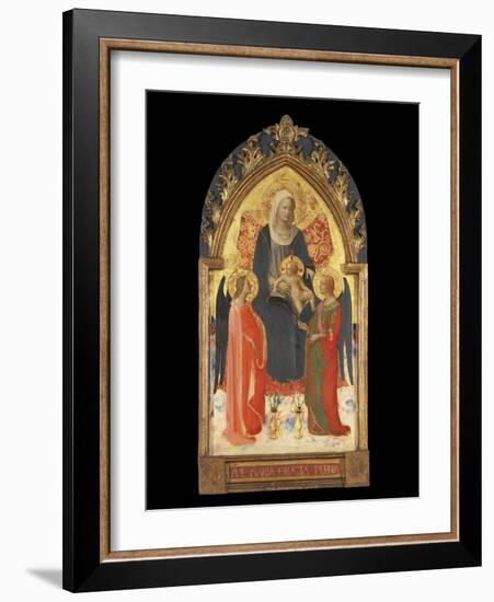 Altarpiece with the Madonna and Child with Two Angels-Fra Angelico-Framed Giclee Print