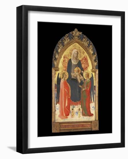 Altarpiece with the Madonna and Child with Two Angels-Fra Angelico-Framed Giclee Print