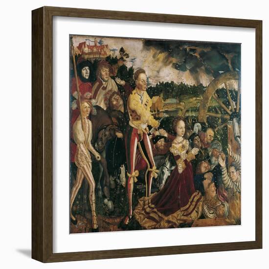 Altarpiece with the Martyrdom of Saint Catharine, Central Panel-Lucas Cranach the Elder-Framed Giclee Print