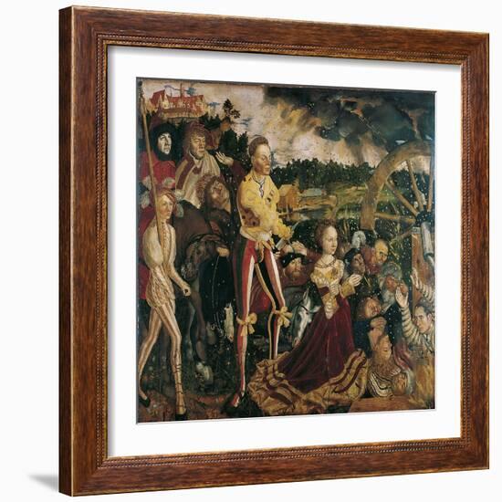 Altarpiece with the Martyrdom of Saint Catharine, Central Panel-Lucas Cranach the Elder-Framed Giclee Print