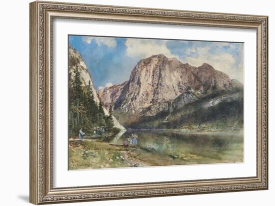 Altaussee Lake and Face of Mount Trissel, 1859-Rudolf von Alt-Framed Giclee Print