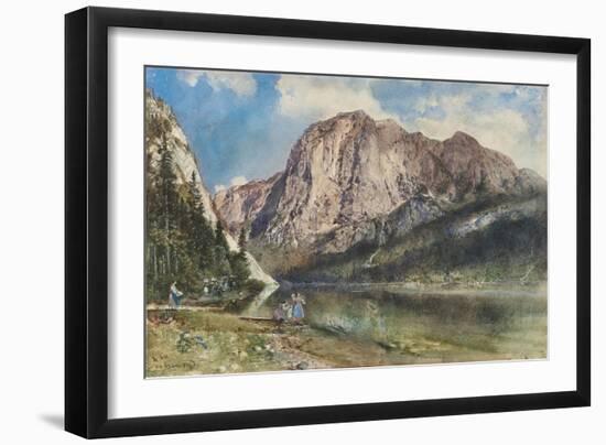 Altaussee Lake and Face of Mount Trissel, 1859-Rudolf von Alt-Framed Giclee Print