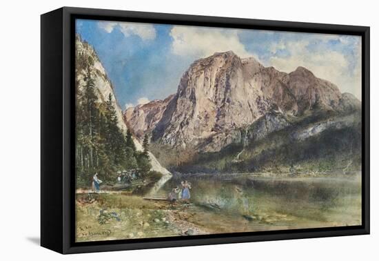 Altaussee Lake and Face of Mount Trissel, 1859-Rudolf von Alt-Framed Premier Image Canvas