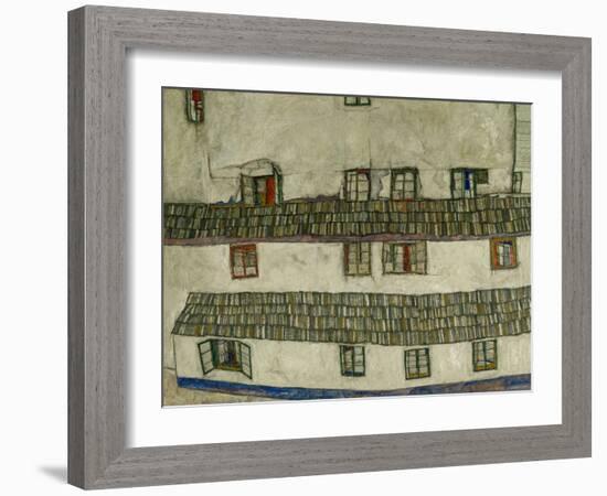 Alte Haeuser-Old Houses (Krumlov, Bohemia) 1914.-Egon Schiele-Framed Giclee Print