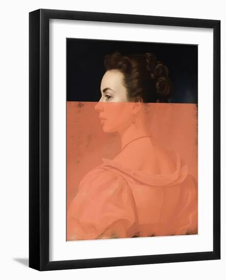 Altered Portrait of Woman Orange Modern Art-The Art Concept-Framed Photographic Print