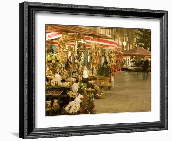 Altermarkt Christmas Market at Night, Altermarkt Square, Salzburg, Austria, Europe-Richard Nebesky-Framed Photographic Print