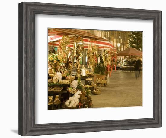 Altermarkt Christmas Market at Night, Altermarkt Square, Salzburg, Austria, Europe-Richard Nebesky-Framed Photographic Print