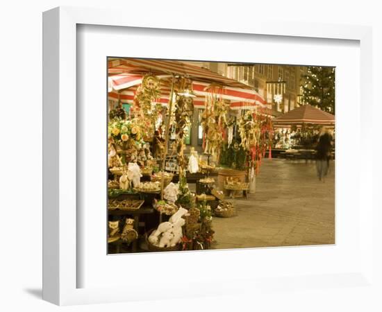 Altermarkt Christmas Market at Night, Altermarkt Square, Salzburg, Austria, Europe-Richard Nebesky-Framed Photographic Print