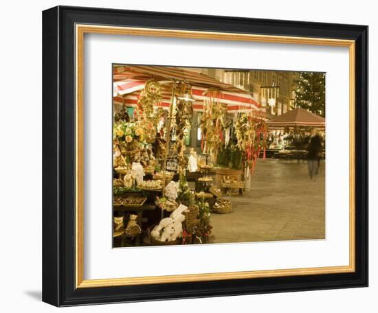 Altermarkt Christmas Market at Night, Altermarkt Square, Salzburg, Austria, Europe-Richard Nebesky-Framed Photographic Print