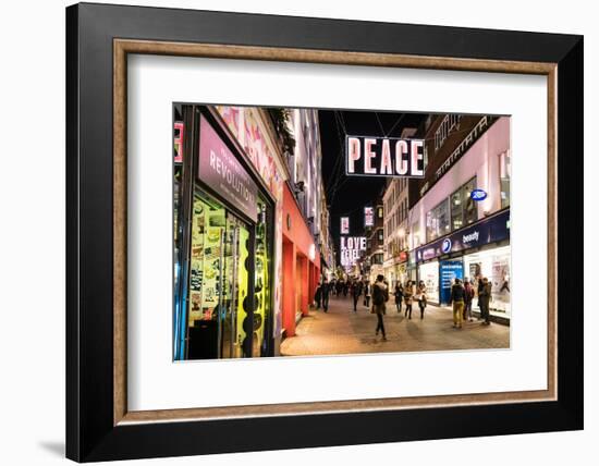 Alternative festive Christmas lights in Carnaby Street, Soho, London, England, United Kingdom, Euro-Fraser Hall-Framed Photographic Print