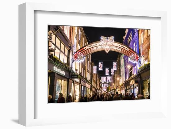 Alternative festive Christmas lights in Carnaby Street, Soho, London, England, United Kingdom, Euro-Fraser Hall-Framed Photographic Print