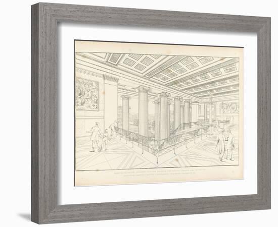 Altes Museum Berlin: View of the Staircase, 1852-Karl Friedrich Schinkel-Framed Giclee Print