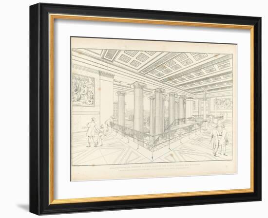 Altes Museum Berlin: View of the Staircase, 1852-Karl Friedrich Schinkel-Framed Giclee Print