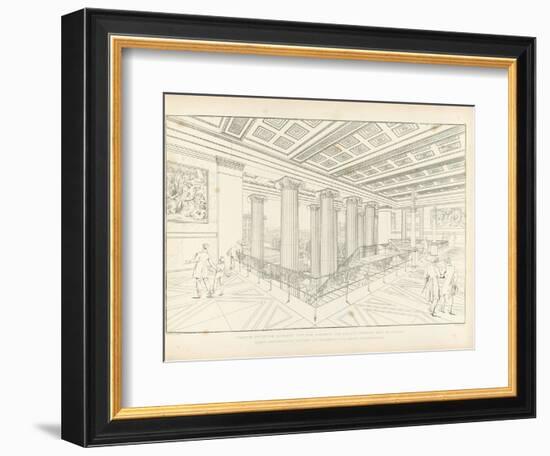 Altes Museum Berlin: View of the Staircase, 1852-Karl Friedrich Schinkel-Framed Giclee Print