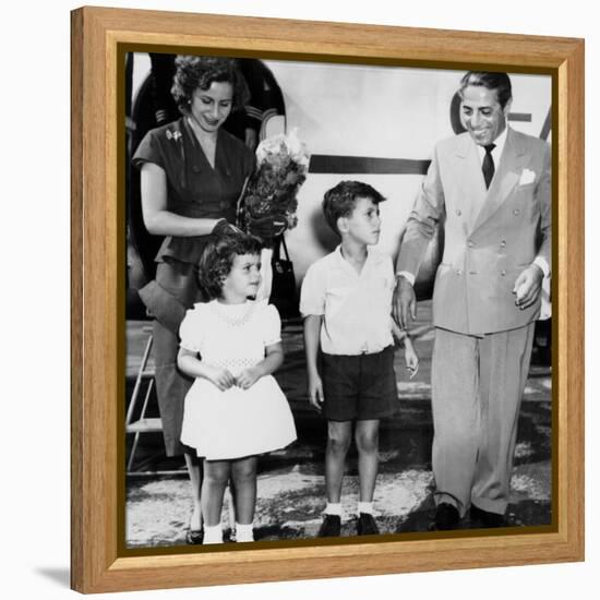 Althina Onassis, Christina Onassis, Alexander Onassis, Aristotle Onassis, Hamburg, Germany, 1953-null-Framed Stretched Canvas