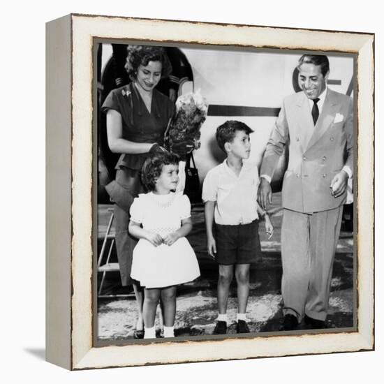 Althina Onassis, Christina Onassis, Alexander Onassis, Aristotle Onassis, Hamburg, Germany, 1953-null-Framed Stretched Canvas