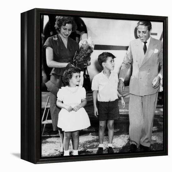 Althina Onassis, Christina Onassis, Alexander Onassis, Aristotle Onassis, Hamburg, Germany, 1953-null-Framed Stretched Canvas