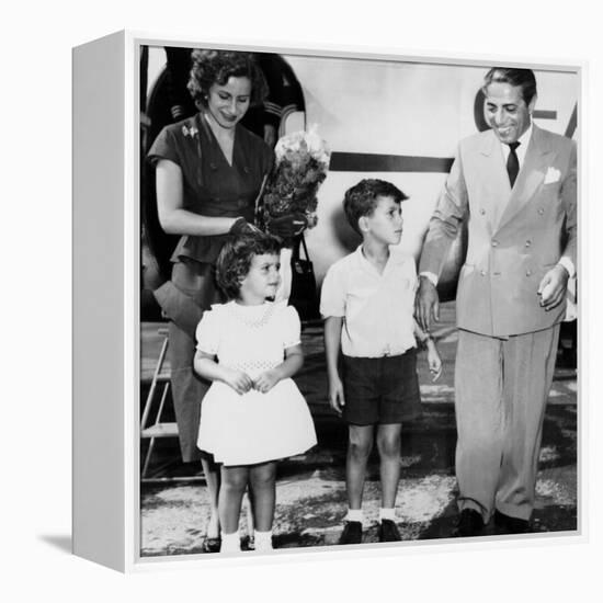 Althina Onassis, Christina Onassis, Alexander Onassis, Aristotle Onassis, Hamburg, Germany, 1953-null-Framed Stretched Canvas