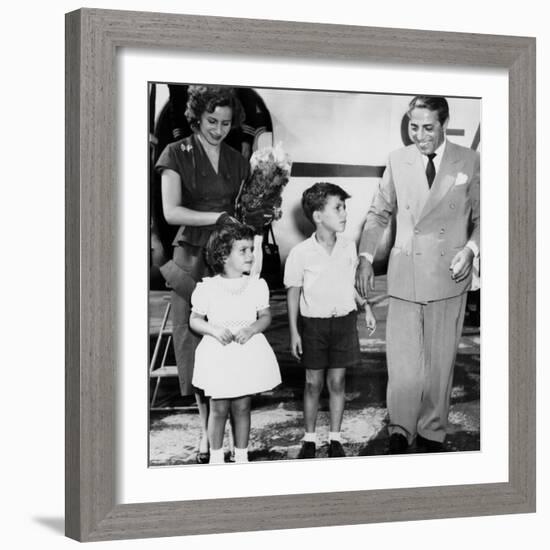 Althina Onassis, Christina Onassis, Alexander Onassis, Aristotle Onassis, Hamburg, Germany, 1953-null-Framed Photo