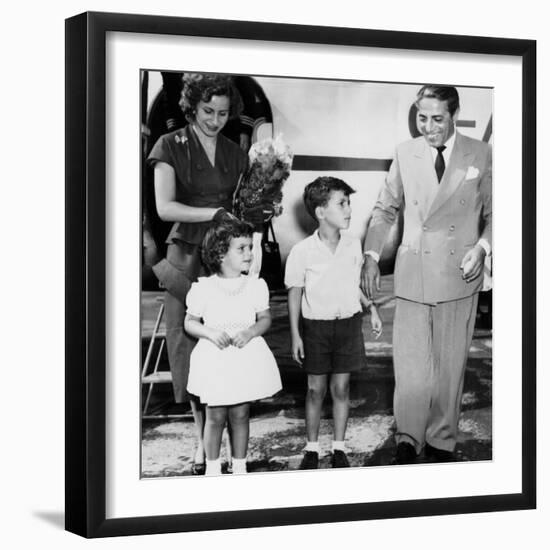 Althina Onassis, Christina Onassis, Alexander Onassis, Aristotle Onassis, Hamburg, Germany, 1953-null-Framed Photo