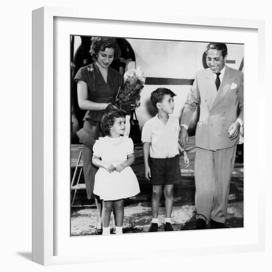 Althina Onassis, Christina Onassis, Alexander Onassis, Aristotle Onassis, Hamburg, Germany, 1953-null-Framed Photo