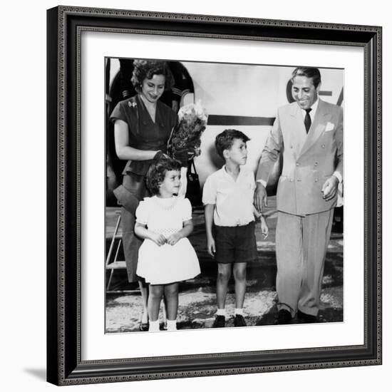 Althina Onassis, Christina Onassis, Alexander Onassis, Aristotle Onassis, Hamburg, Germany, 1953-null-Framed Photo