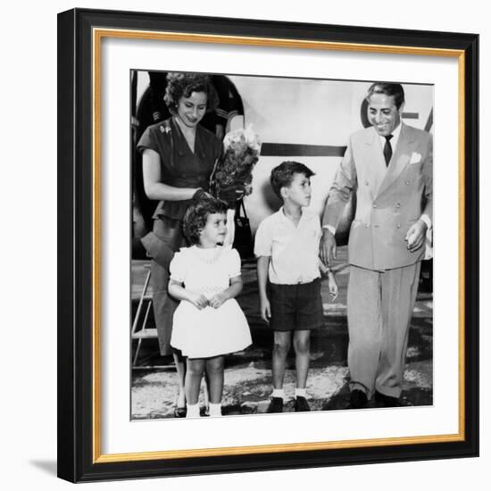 Althina Onassis, Christina Onassis, Alexander Onassis, Aristotle Onassis, Hamburg, Germany, 1953-null-Framed Photo