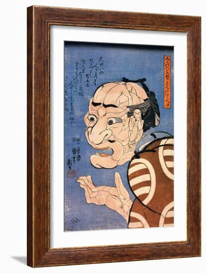 Although He Does Not Look It, He Is Nice-Kuniyoshi Utagawa-Framed Giclee Print