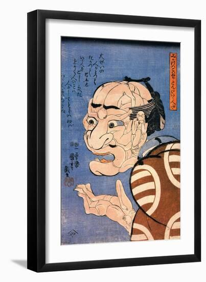 Although He Does Not Look It, He Is Nice-Kuniyoshi Utagawa-Framed Giclee Print