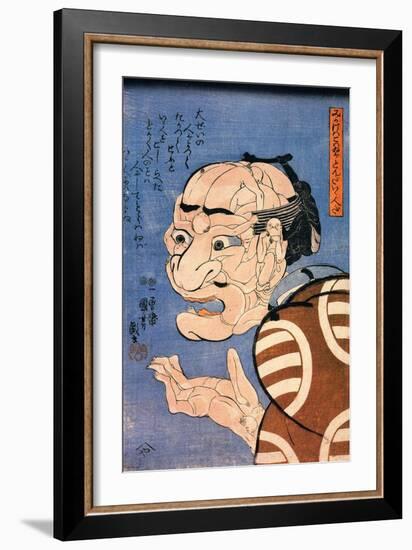 Although He Does Not Look It, He Is Nice-Kuniyoshi Utagawa-Framed Giclee Print